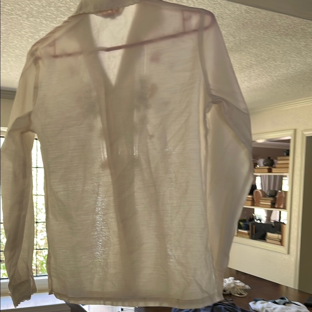 Daffodil Cream Blouse with Floral Embroidery - Picture 5 of 6